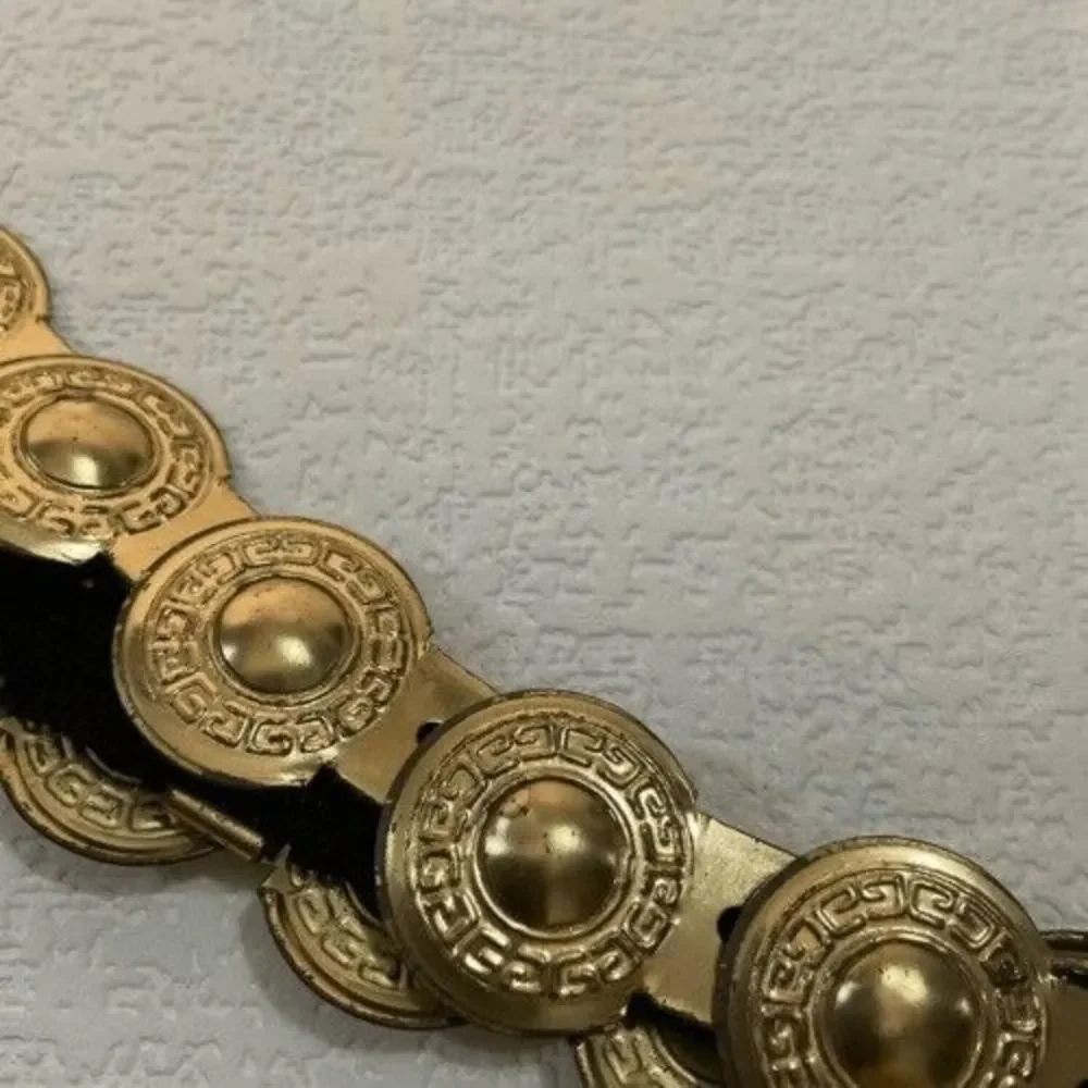 VTG Gold Metal/Tin Medallions Belt Greek Style Not stretchy Costume‎ Craft 42